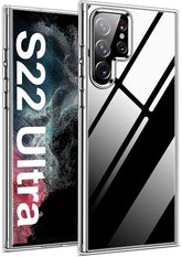 AMAZE!UK Compatible with Samsung Galaxy S22 Ultra 5G 6.8" Case, Premium Shock Proof 360 Crystal Hybrid Bumper Mobile Phone Cover (Hard PC Back + Flexible Front TPU) Clear